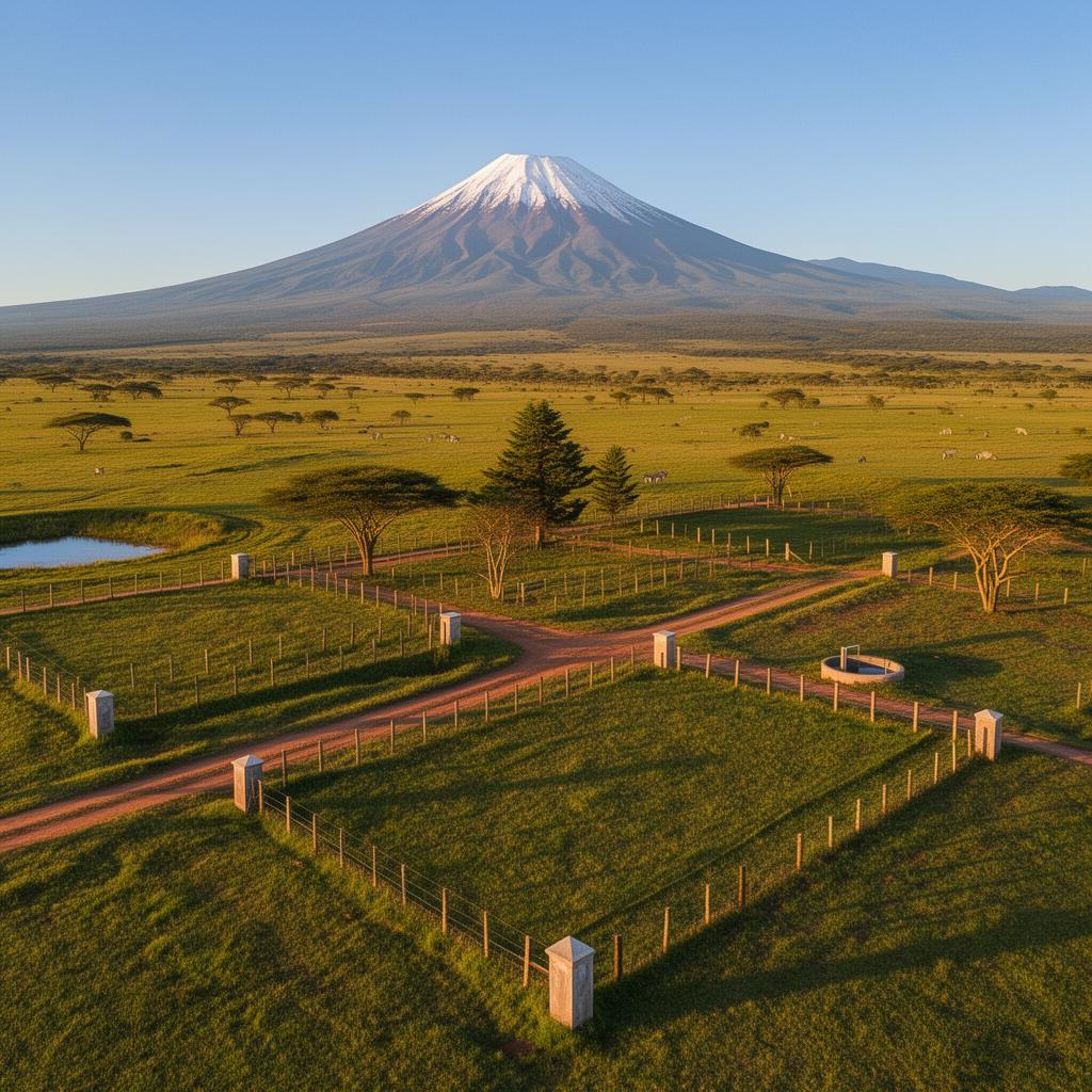 Aerial view of Mount Kenya View Ranches in Nanyuki, Laikipia